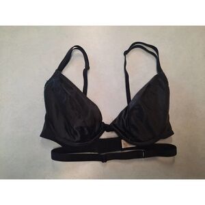 Vintage Victorias Secret Bra Black Satin Size 34D Demi Push Up
